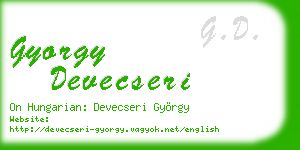 gyorgy devecseri business card